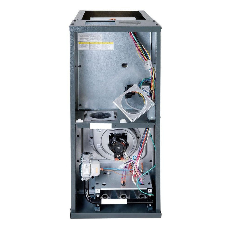3 Ton 14.5 SEER2 Goodman Heat Pump GSZH503610 and 80% AFUE 100,000 BTU Gas Furnace GC9C801005CX Horizontal System with Coil CHPTA3630B4 - Furnace Rear View