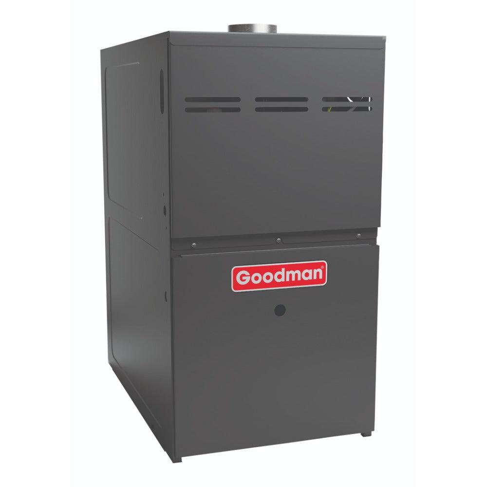 3.5 Ton 14.5 SEER2 Goodman AC GSXN404210 and 80% AFUE 80,000 BTU Gas Furnace GM9S800804CX Upflow System with Coil CAPTA4230C4 - Furnace Front View