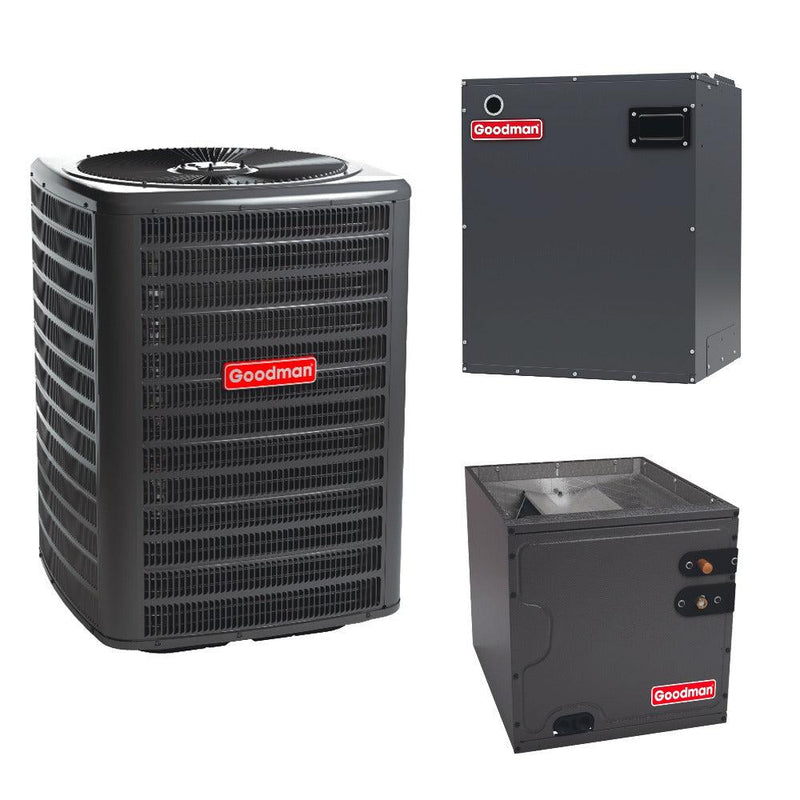 3.5 Ton 15.2 SEER2 Goodman AC GSXN404210 with Modular Blower MBVC2001AA-1 and Vertical Coil CAPT4961D4 - Bundle View
