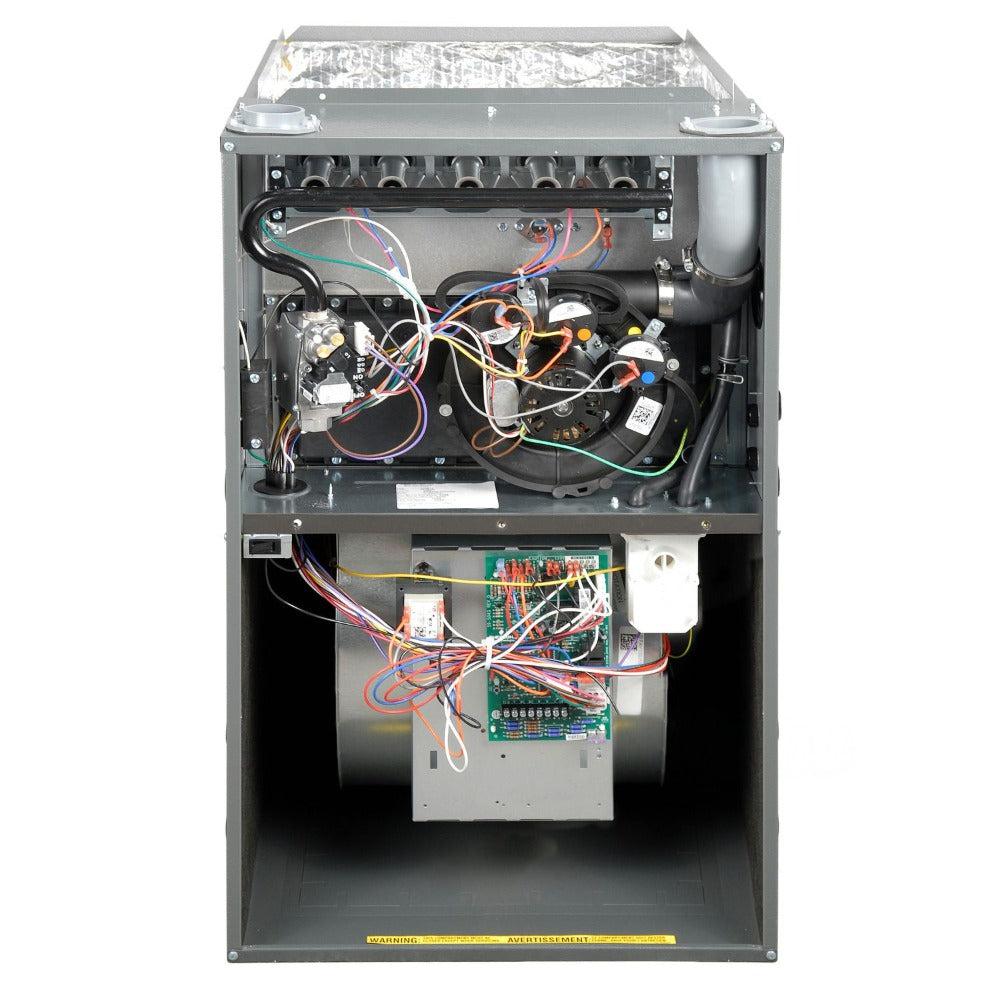 4 Ton 15.2 SEER2 Goodman AC GSXH504810 and 92% AFUE 100,000 BTU Gas Furnace GM9S921005CN Upflow System with Coil CAPT4961C4 - Furnace Inside View