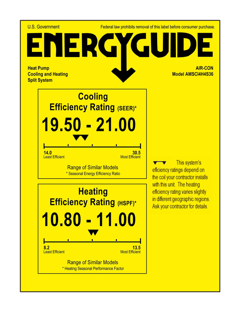 Air-Con 36,000 BTU 21 SEER 2-Zone Ceiling Cassette 12K+18K Mini-Split Heat Pump System