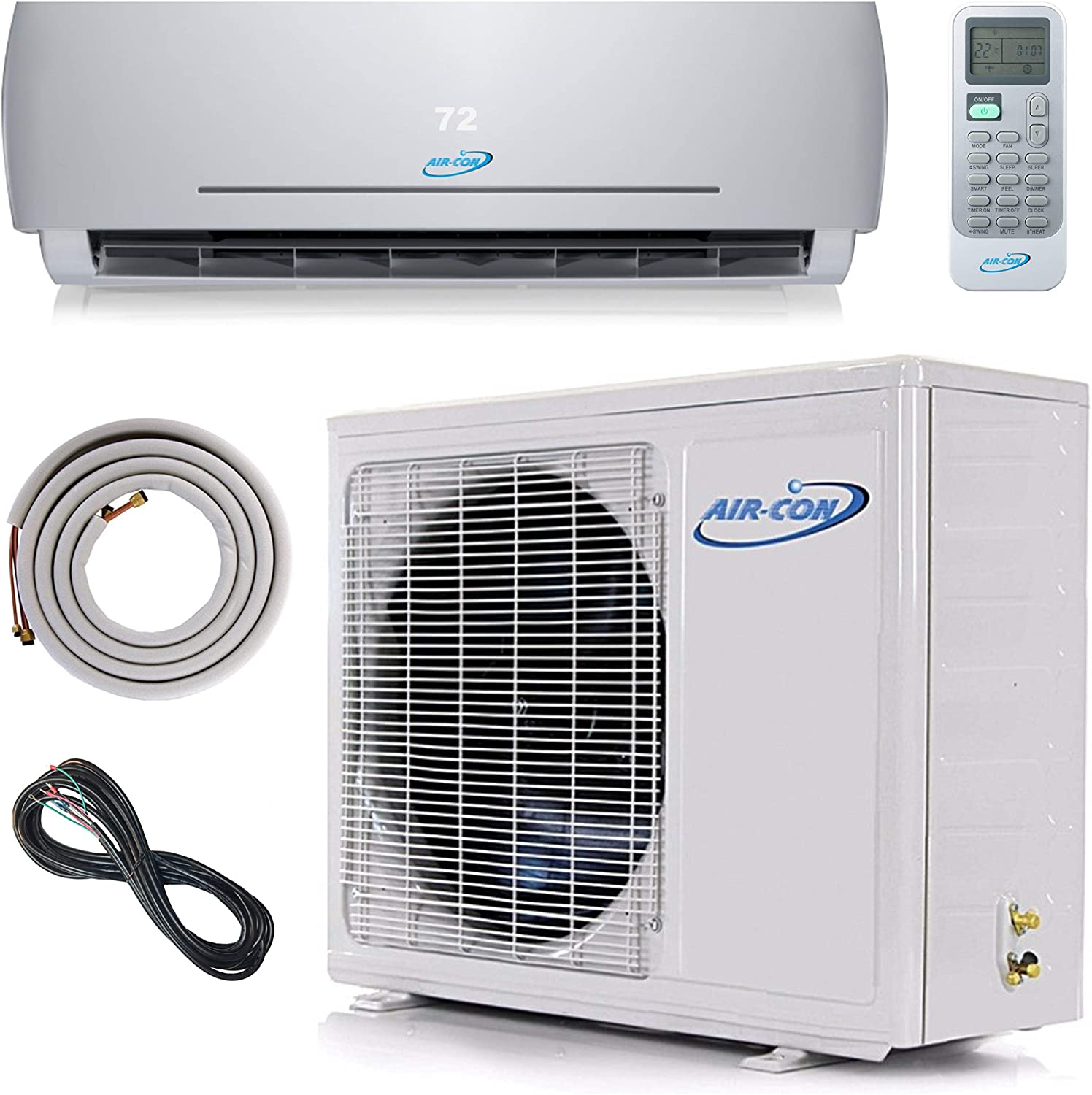 Air-Con Blue Series 3 12,000 BTU 20 SEER Single Zone Ductless Mini Split Air Conditioner and Heater System