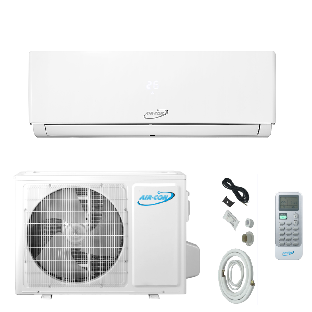 Air-Con Serene Series 24,000 BTU 17.6 SEER Single Zone Ductless Mini Split Air Conditioner and Heater System