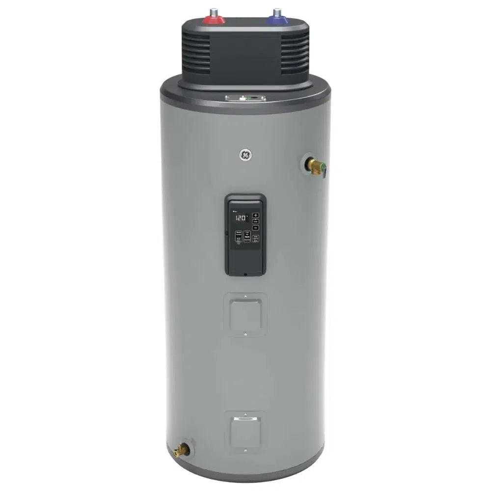 GE 40 Gallon Flexible-Capacity 240V Smart Electric Water Heater - Front View