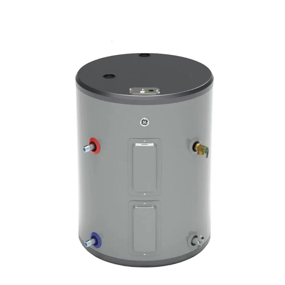 GE RealMAX 26 Gallon Capacity Side Port Lowboy Electric Water Heater - Front View