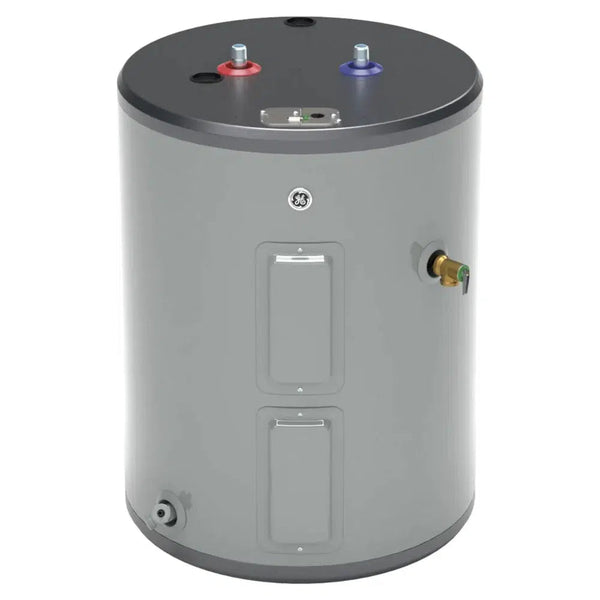 GE RealMAX 26 Gallon Capacity Top Port Lowboy Electric Water Heater - Front View