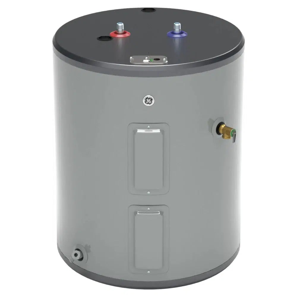 GE RealMAX 36 Gallon Capacity Top Port Lowboy Electric Water Heater - Front View