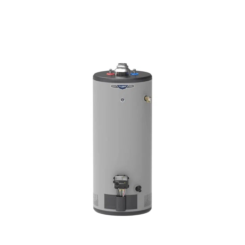 GE RealMAX Atmospheric 30 Gallon Capacity Short Natural Gas Water Heater - Front View