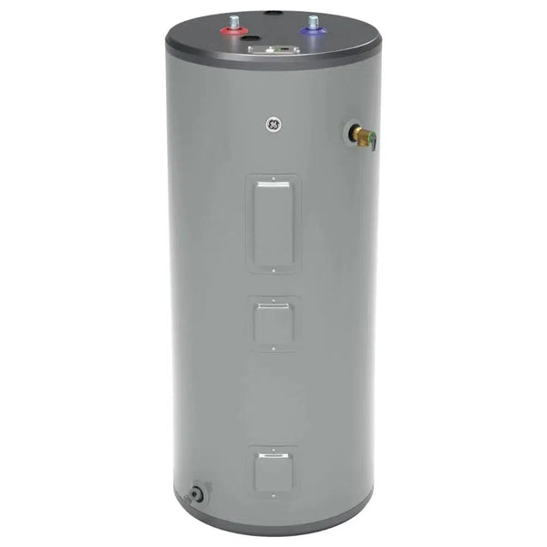 GE RealMAX Choice Model 40 Gallon Capacity Short Electric Water Heater - Front View