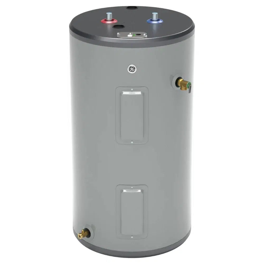 GE RealMAX Premium Model 30 Gallon Capacity Short Electric Water Heater - Front View