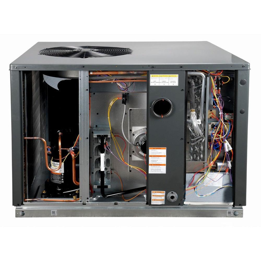 Goodman 2 Ton 13.4 SEER2 40,000 BTU Multi-Positional AC and Gas Furnace Package Unit - Inside View