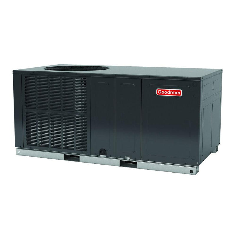 Goodman 3.5 Ton 13.4 SEER2 Self-Contained Horizontal Package Heat Pump - Front Angled View