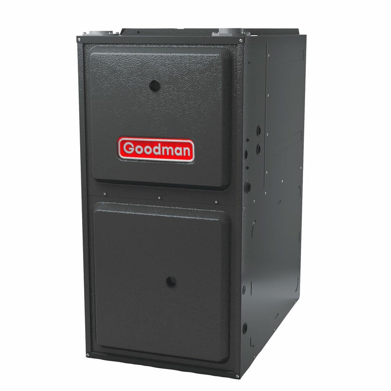Goodman 96% AFUE 60,000 BTU Single Stage Ultra Low NOx Variable-Speed Gas Furnace - Upflow/Horizontal - Front Angled View