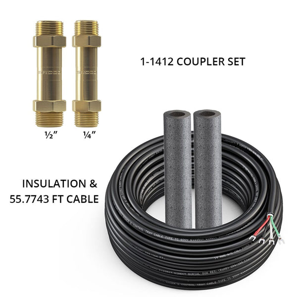 MRCOOL 1/4" x 1/2" Couplers with 50' of Communication Wire