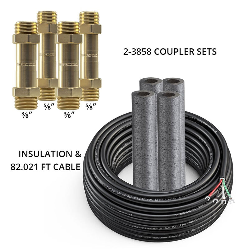 MRCOOL 3/8" x 5/8" Couplers with 75' of Communication Wire - 2 Pack
