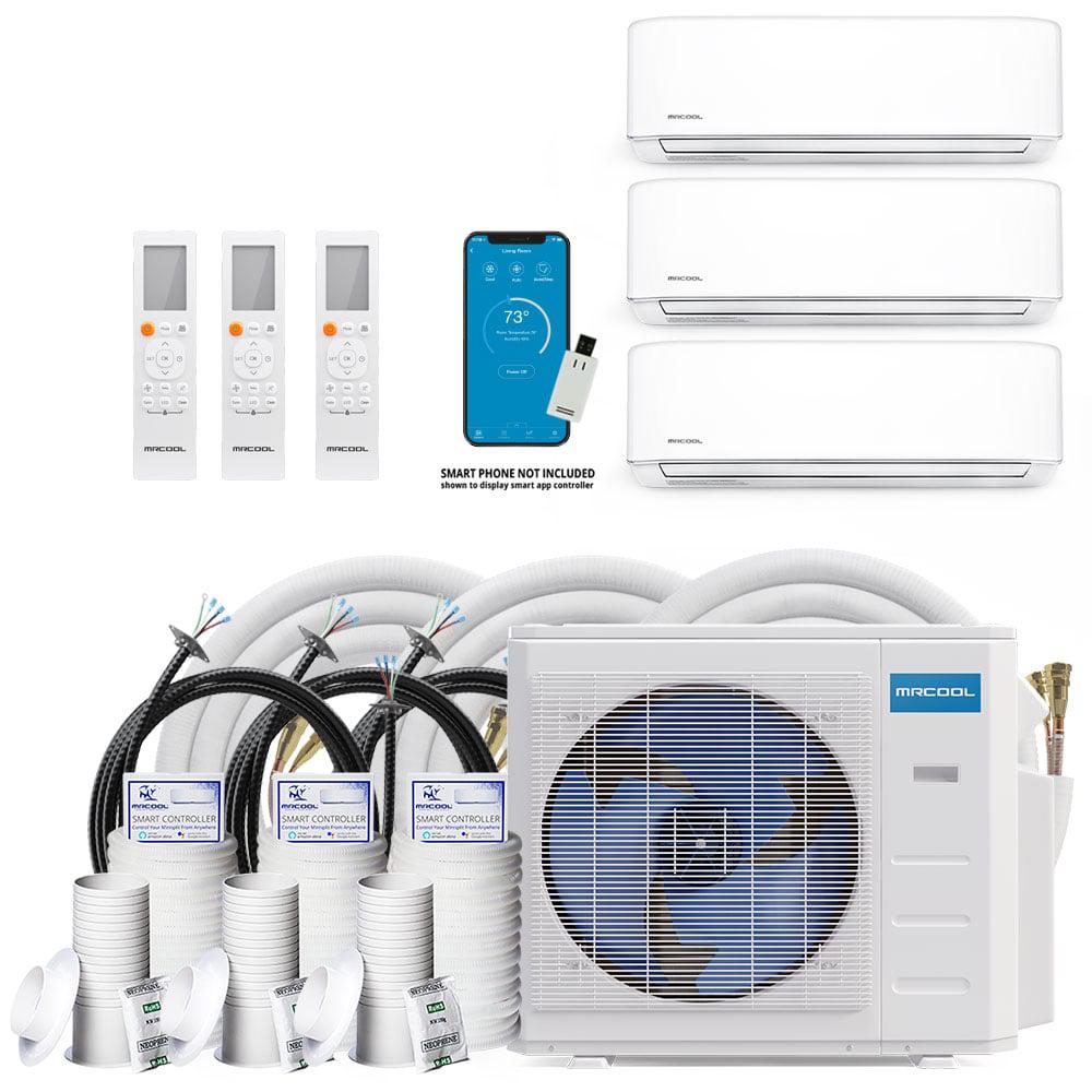 MRCOOL DIY Series 4th Generation 36,000 BTU 3-Zone Wall Mounted 9K+12K+12K Mini-Split Heat Pump System