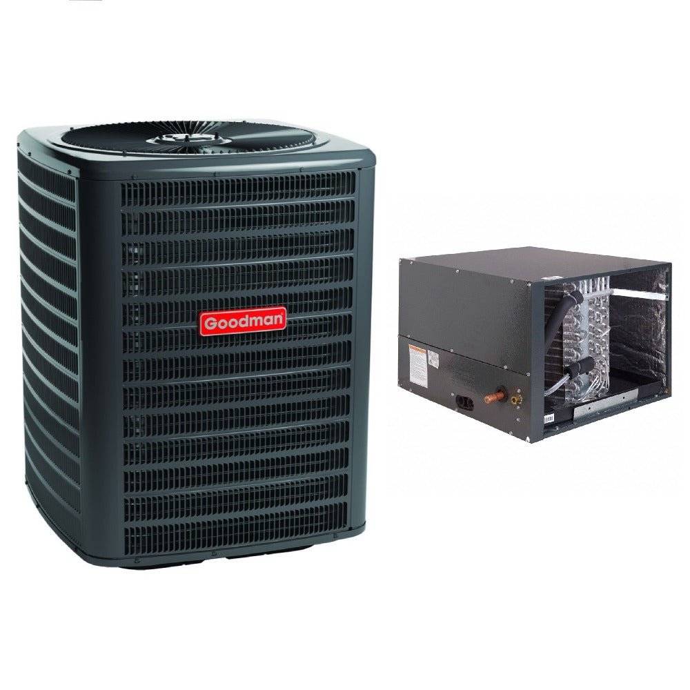 1.5 Ton 14.3 SEER2 Goodman Air Conditioner GSXB401810 and Horizontal Coil CHPTA1822A4