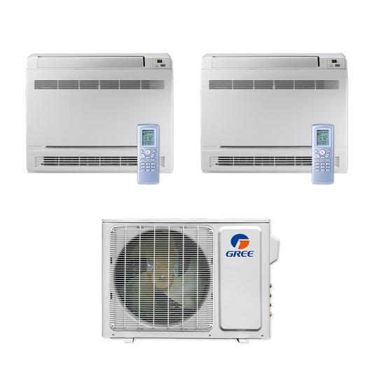 Mini Split Air Conditioner GREE Multi21+ 30000 BTU Mini Floor Console 12k+18k