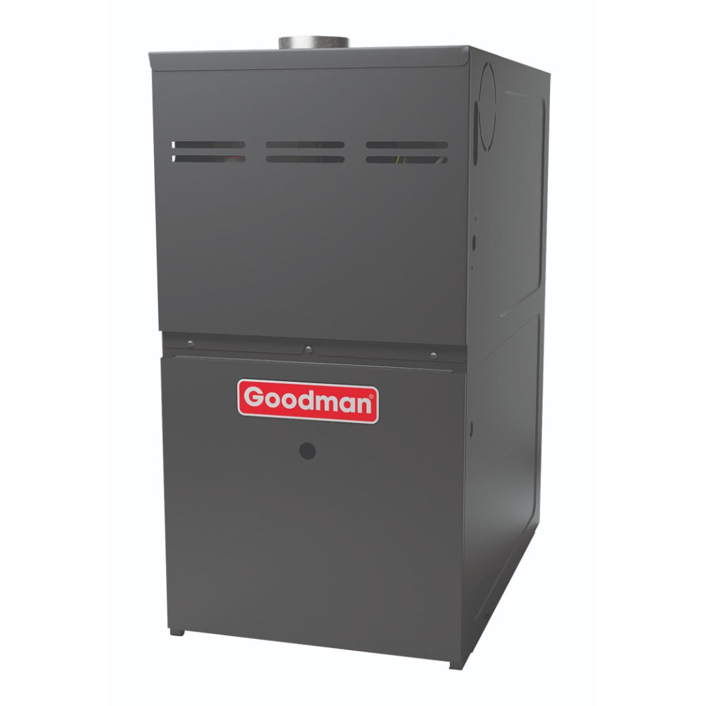 2 Ton 14.4 SEER2 Goodman Heat Pump GSZB402410 and 80% AFUE 80,000 BTU Gas Furnace GM9C800804CN Horizontal System with Coil CHPTA2426C4 - Furnace Front View