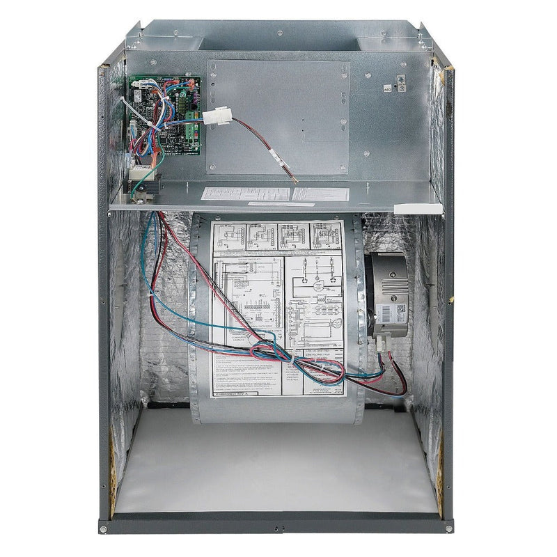 1.5 Ton 14.5 SEER2 Goodman AC GSXB401810 with Modular Blower MBVC1201AA-1 and Horizontal Coil CHPTA1822B4 - Modular Blower Rear View