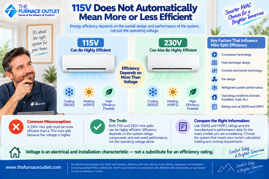 115V Does Not Automatically Mean More or Less Efficient