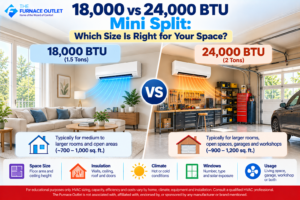 18,000 vs 24,000 BTU Mini Split Which Size Is Right for Your Space