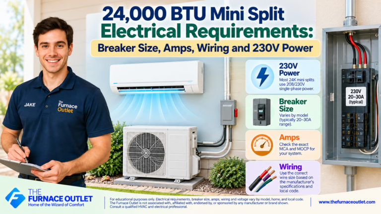 24,000 BTU Mini Split Electrical Requirements Breaker Size, Amps, Wiring and 230V Power