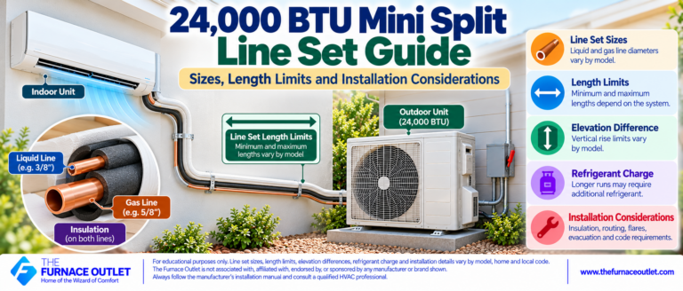 24,000 BTU Mini Split Line Set Guide Sizes, Length Limits and Installation Considerations