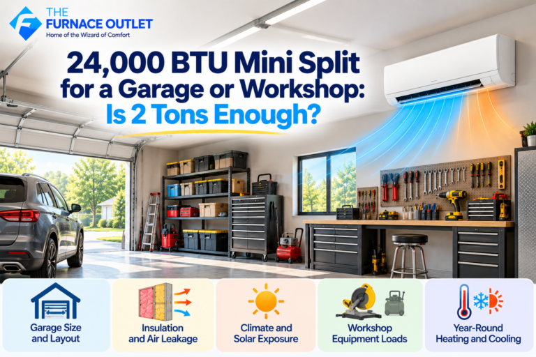 24,000 BTU Mini Split for a Garage or Workshop Is 2 Tons Enough