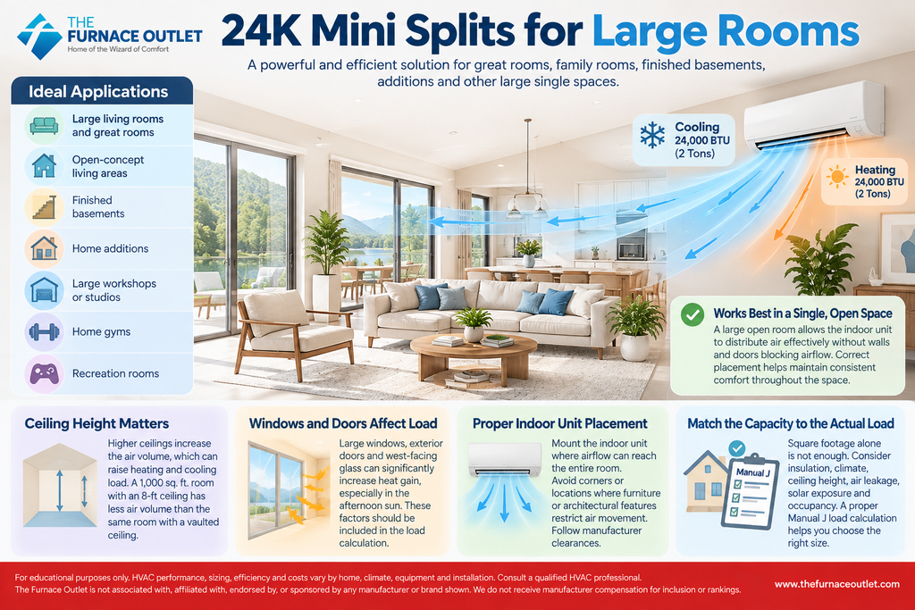 24K Mini Splits for Large Rooms