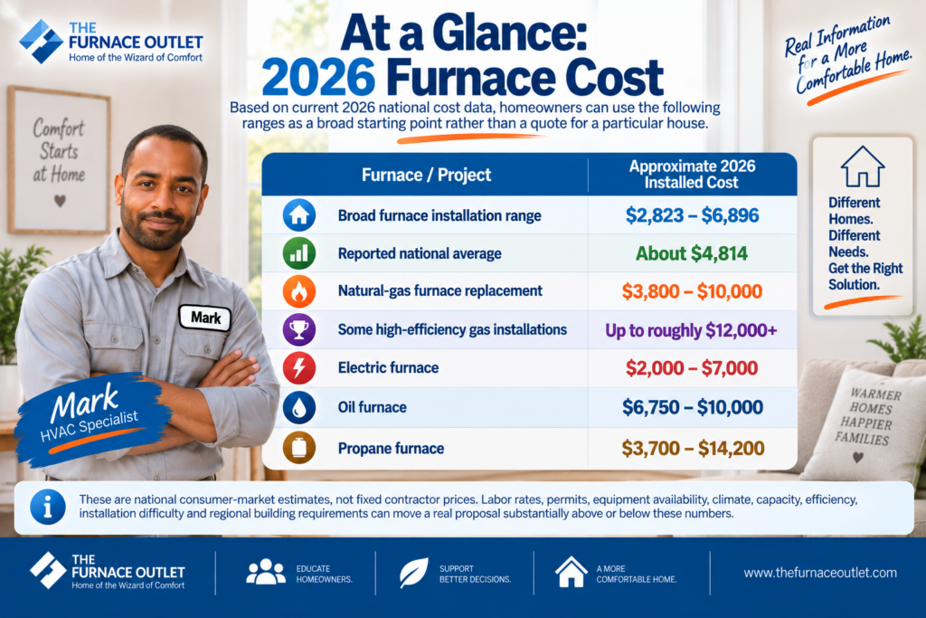 At a Glance 2026 Furnace Cost