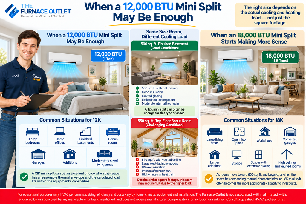BTU Sizing Guide 12K vs 18K