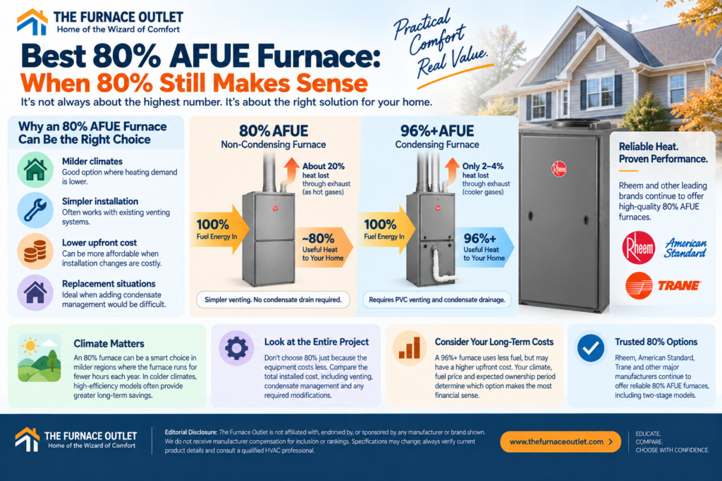 Best 80% AFUE Furnace: When 80% Still Makes Sense