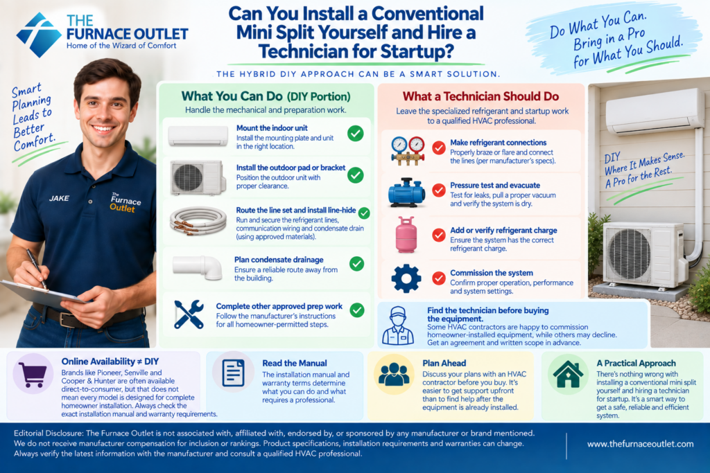 Can You Install a Conventional Mini Split Yourself and Hire a Technician for Startup