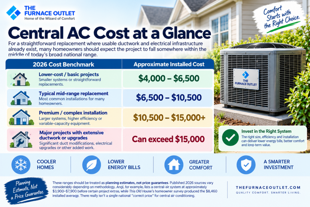 Central AC Cost at a Glance