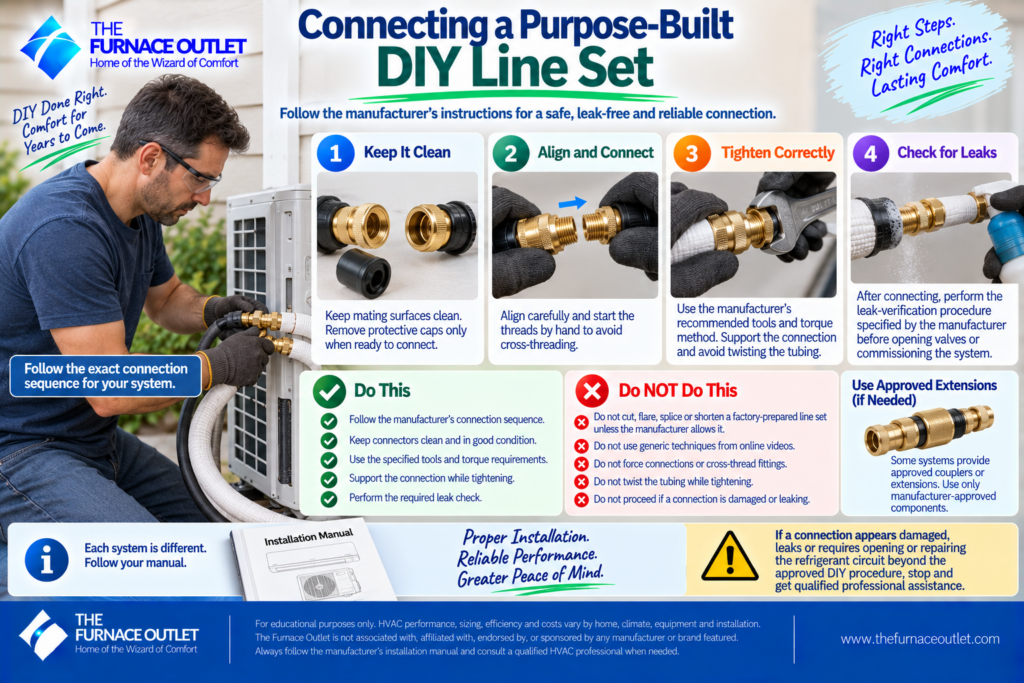 Connecting a Purpose-Built DIY Line Set