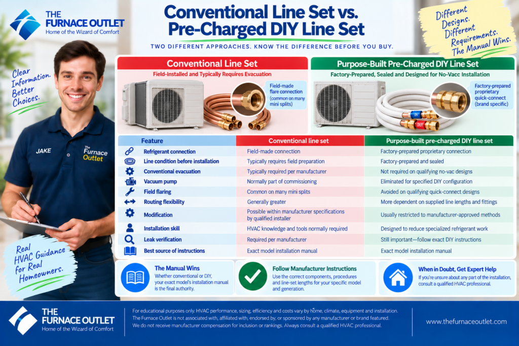 Conventional Line Set vs. Pre-Charged DIY Line Set