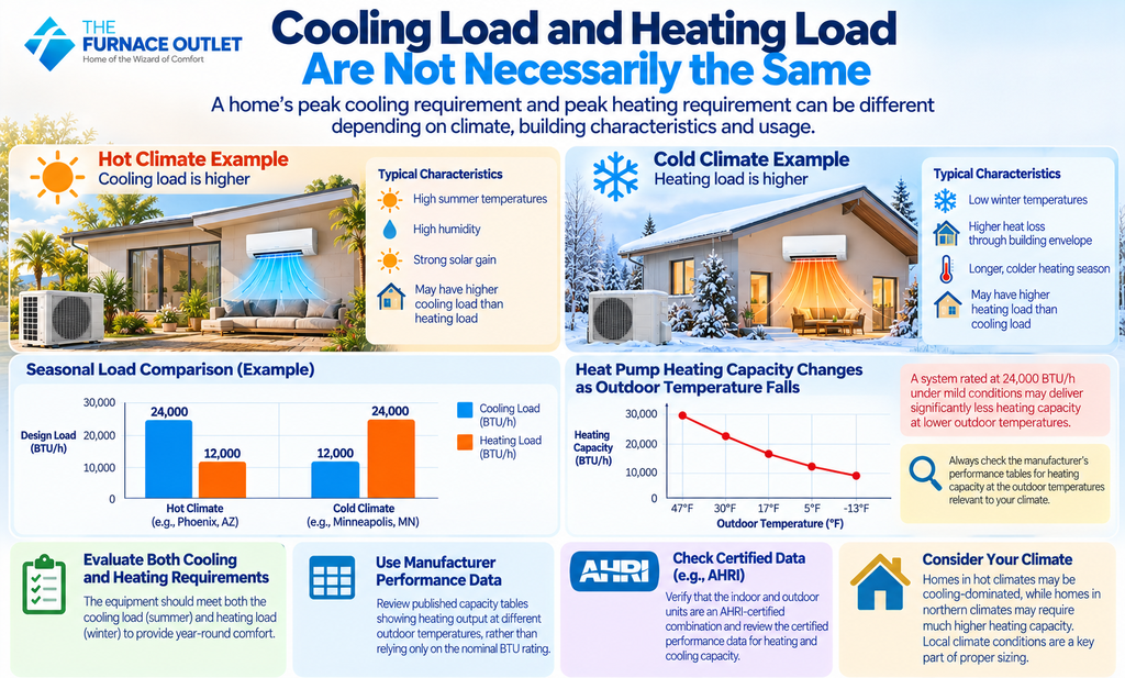 Cooling Load and Heating Load Are Not Necessarily the Same