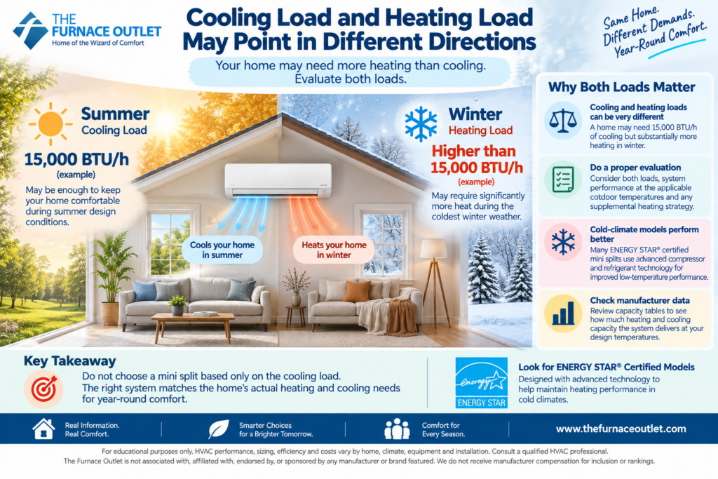 Cooling Load and Heating Load May Point in Different Directions