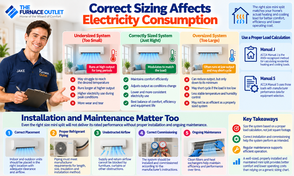 Correct Sizing Affects Electricity Consumption
