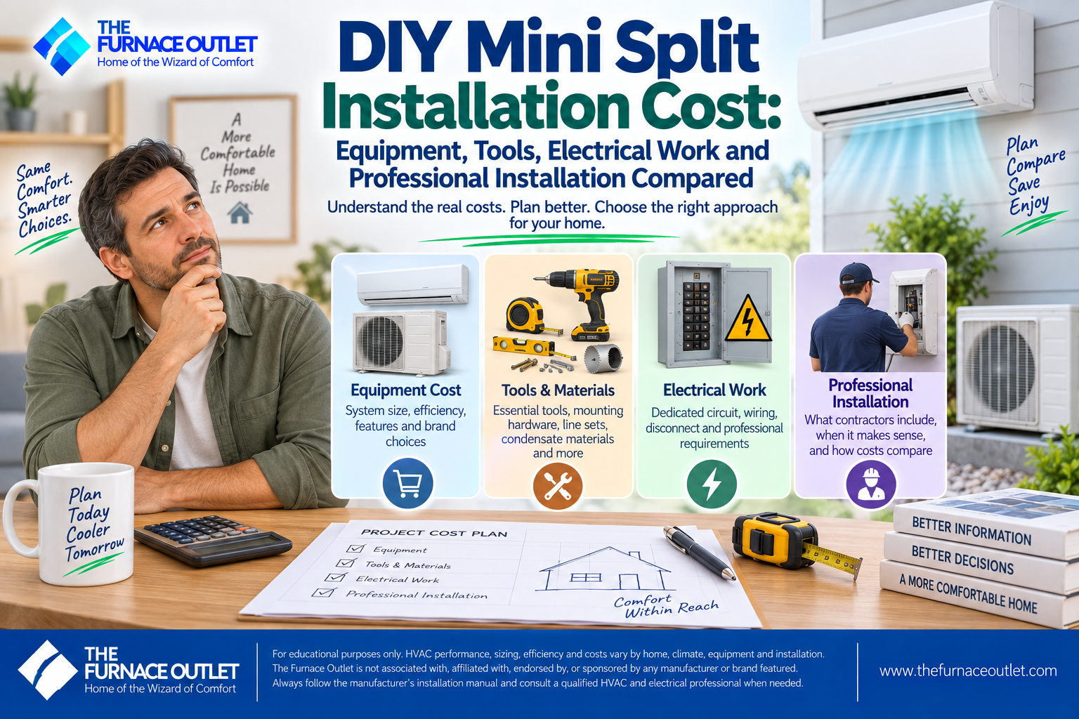 DIY Mini Split Installation Cost Equipment, Tools, Electrical Work and Professional Installation Compared