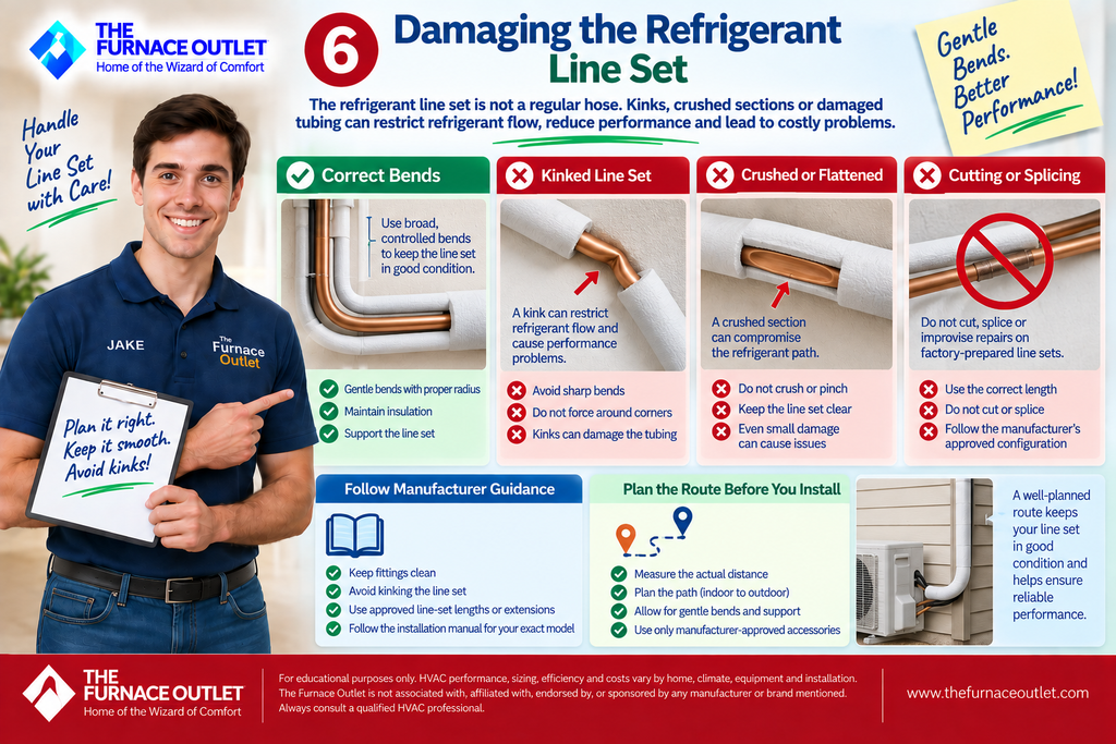 Damaging the Refrigerant Line Set