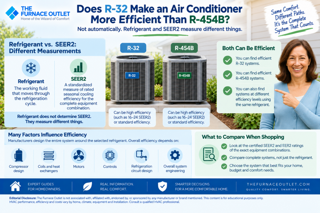 Does R-32 Make an Air Conditioner More Efficient Than R-454B