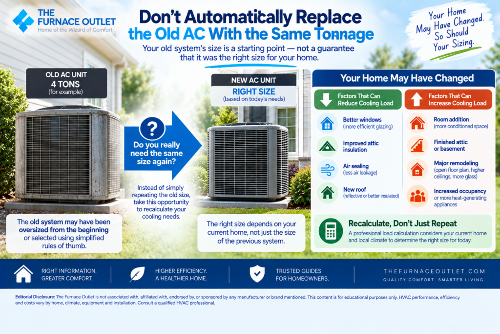 Don't Automatically Replace the Old AC With the Same Tonnage