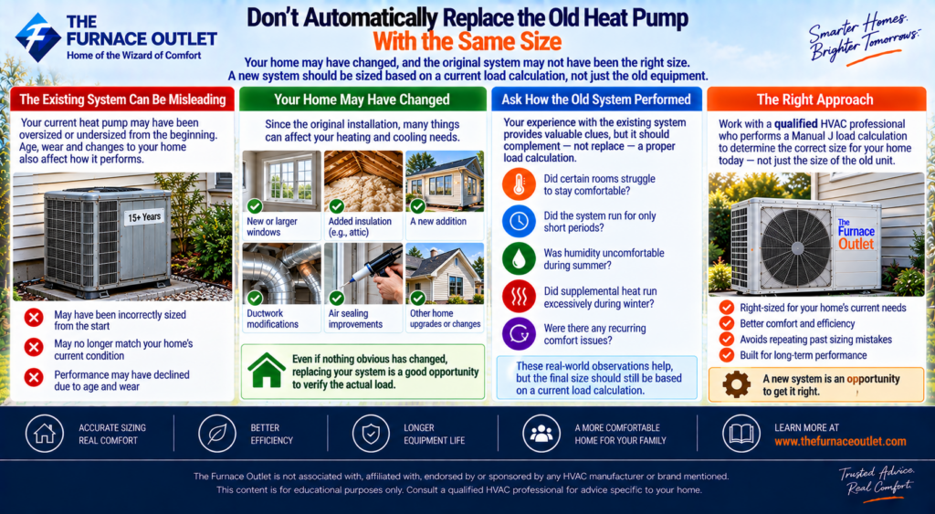 Don't Automatically Replace the Old Heat Pump With the Same Size