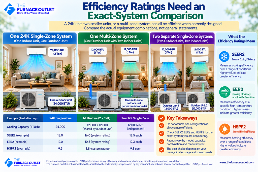 Efficiency Ratings Need an Exact-System Comparison