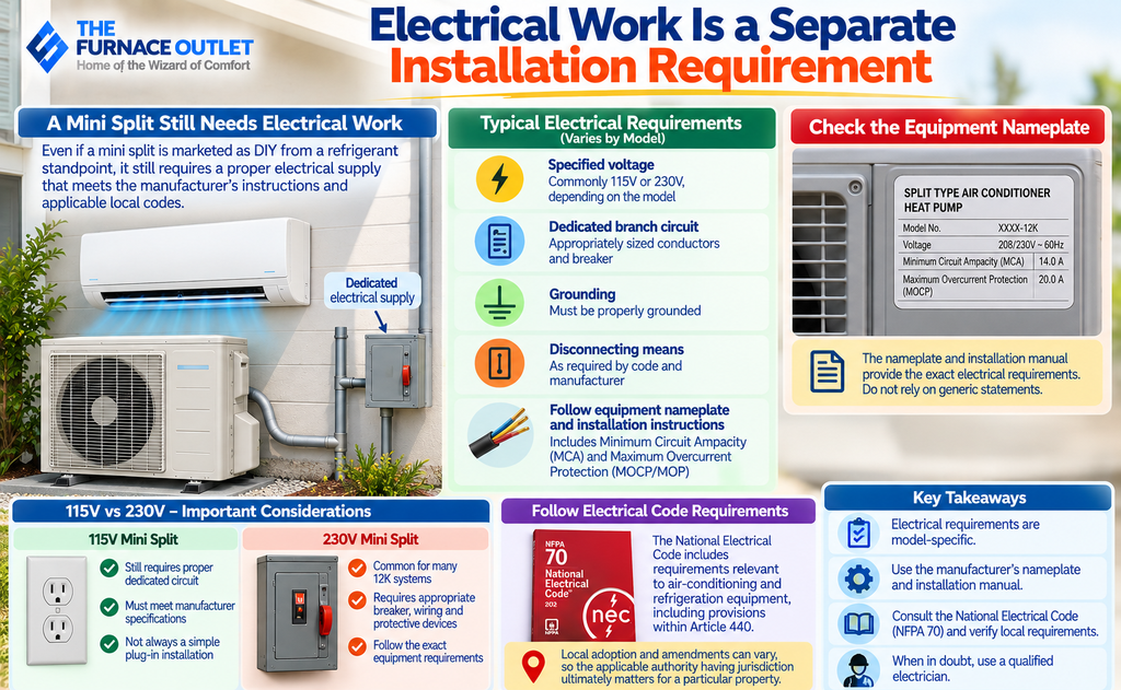 Electrical Work Is a Separate Installation Requirement