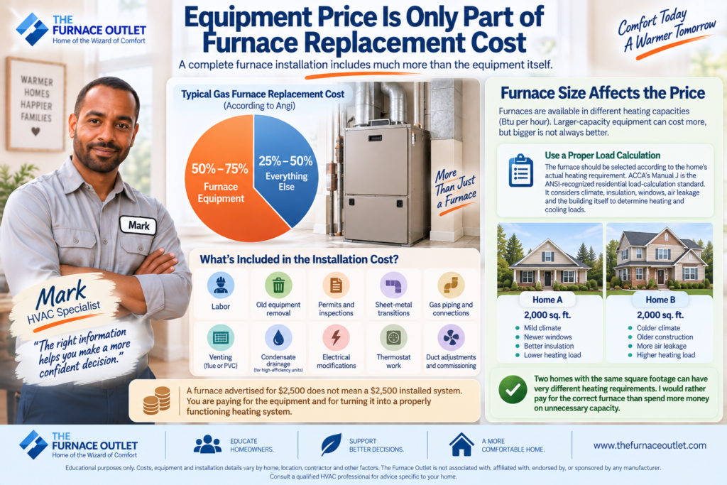 Equipment Price Is Only Part of Furnace Replacement Cost