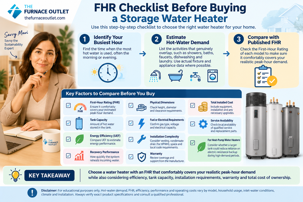 FHR Checklist Before Buying a Storage Water Heater