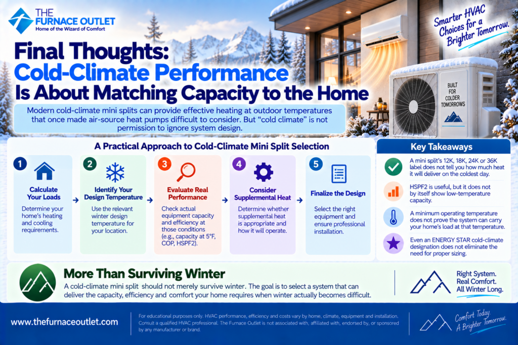 Final Thoughts Cold-Climate Performance Is About Matching Capacity to the Home